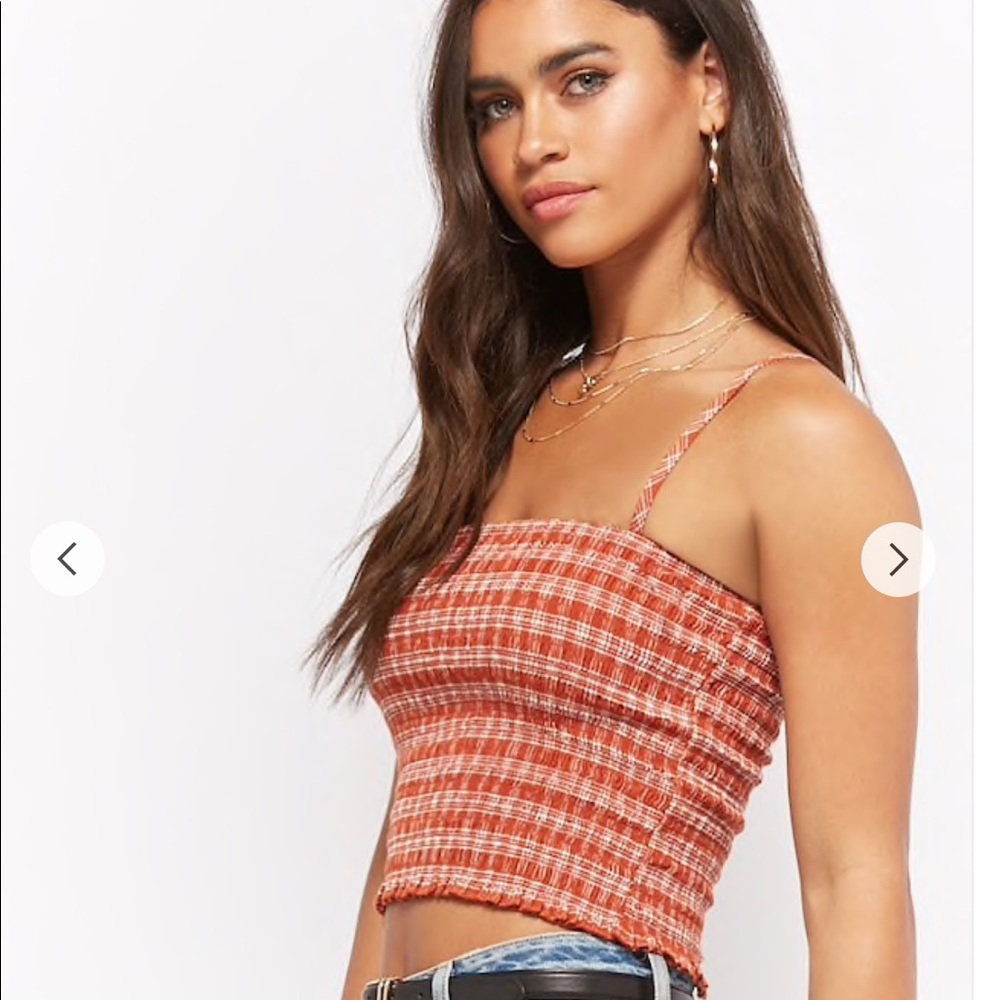 Plaid Cropped Cami